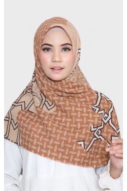 Hijab Segi Empat Voal Lasercut Casablanca Taupe 